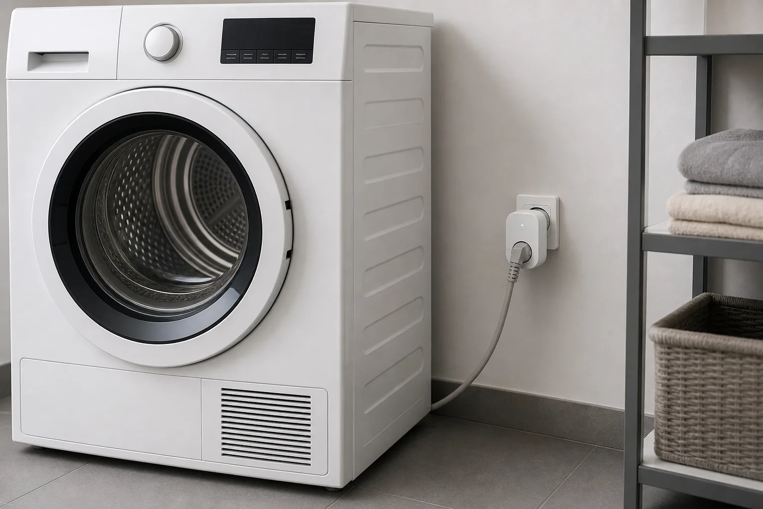 Waermepumpentrockner mit Smart Plug nachruesten: Verbrauch messen und Zeitsteuerung